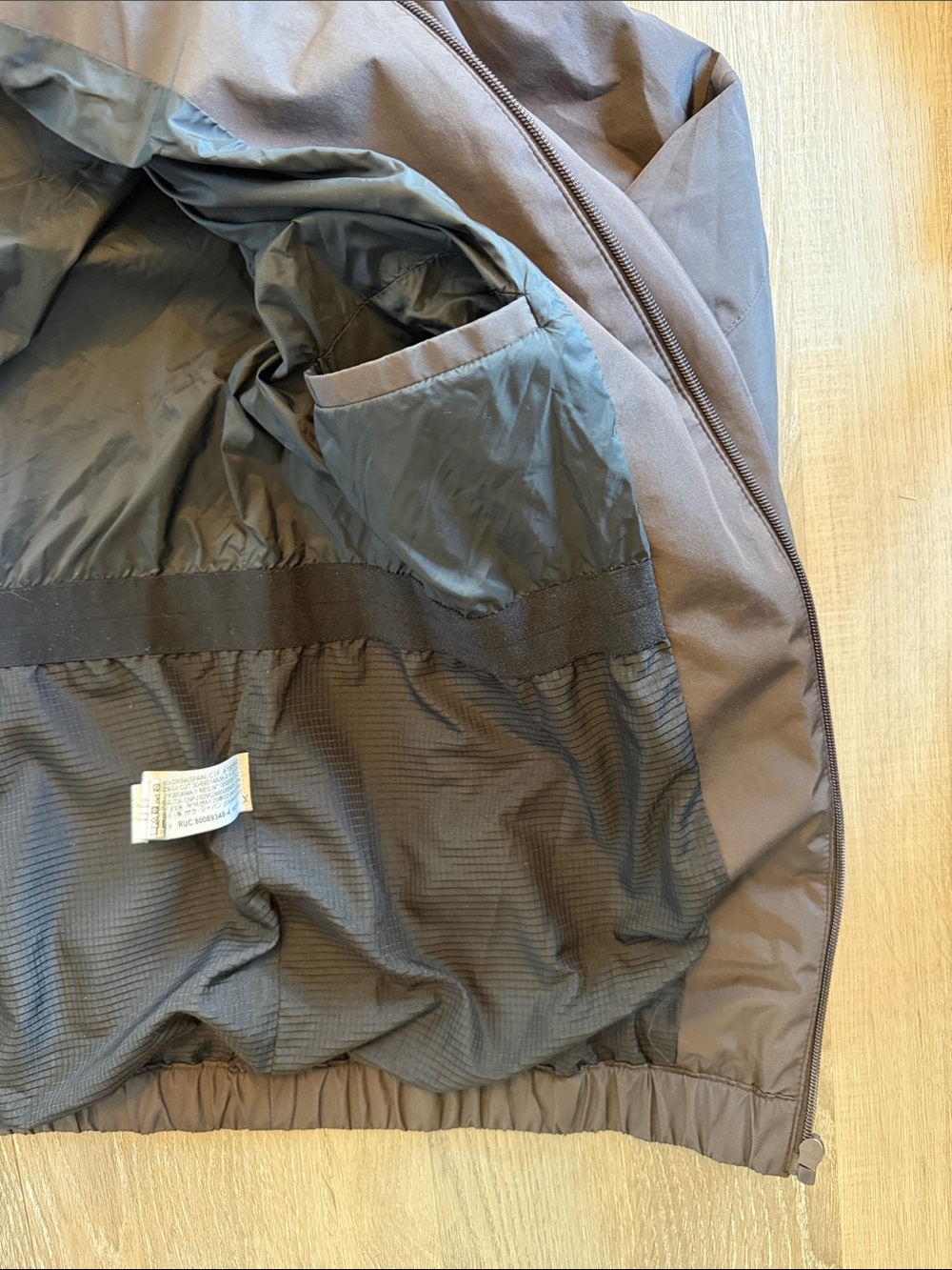 Zara Technical Bomber Harrington Jacket Dark Mink Brown Women's Size M - Picture 5 of 7